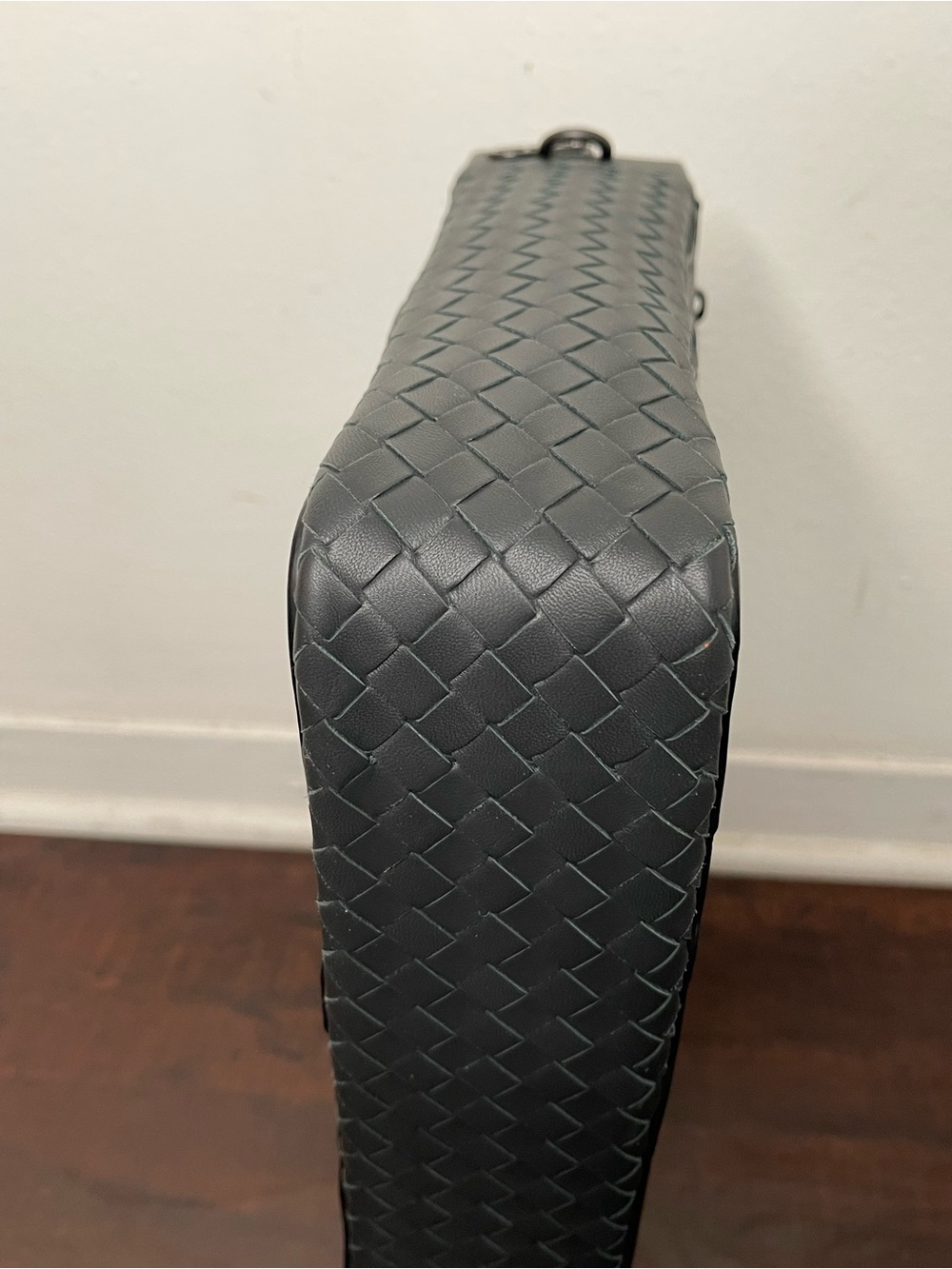 BOTTEGA VENETA BLACK LEATHER INTRECCIATO BRIEFCASE LAPTOP BAG $4200 RETAIL - Picture 5 of 15
